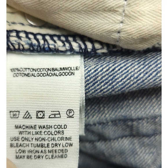 Free People Jean Shorts High Rise Cut Off Distressed Size 25 - Picture 5 of 5